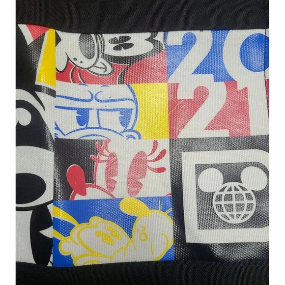 Disney Store Parks Mickey Mouse Double Strap Tote Bag Black Red Blue One Size - Picture 6 of 8